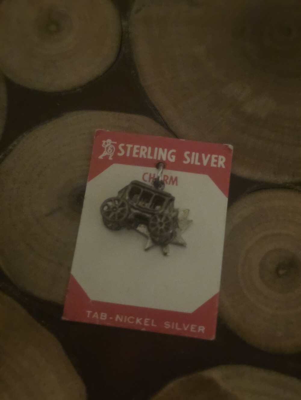 Sterling Silver Stagecoach Charm 925